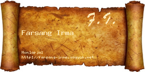 Farsang Irma névjegykártya